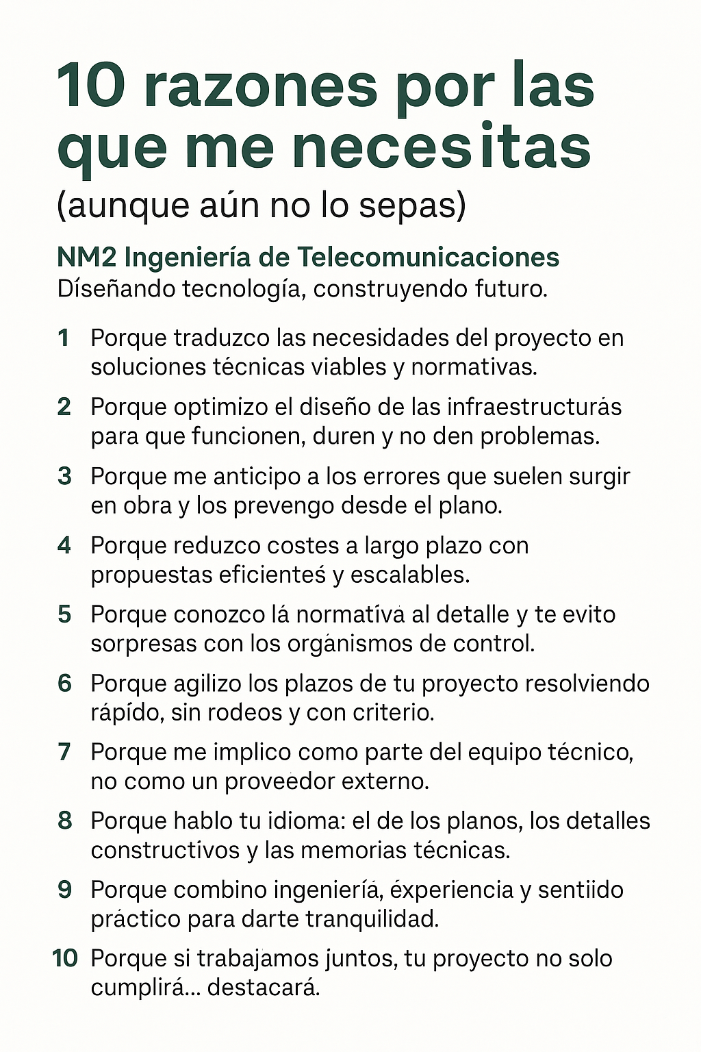 10 razones por las que necesitas una ingeniería de telecomunicaciones en tu proyecto arquitectónico
